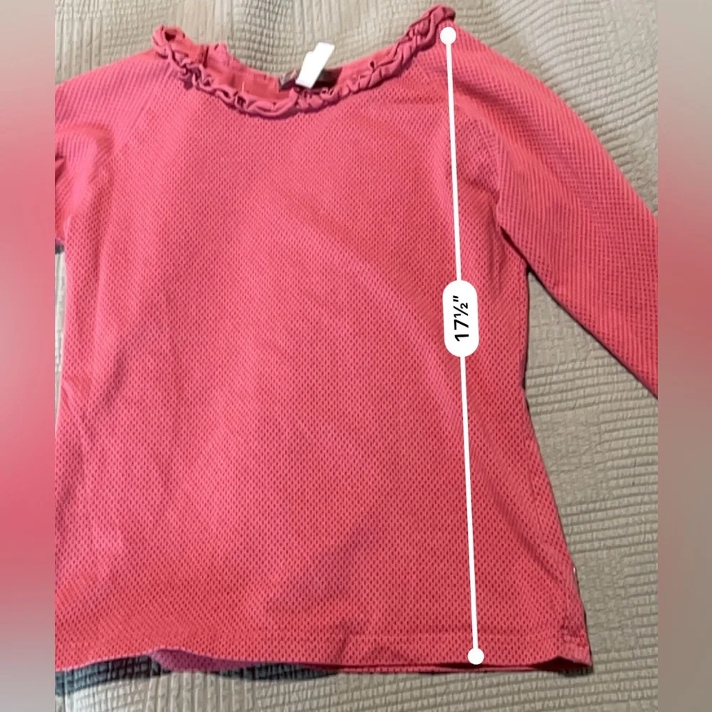 Matilda Jane You & Me Cinnamon Tee Dotted Long Sleeve Ruffle Size 8